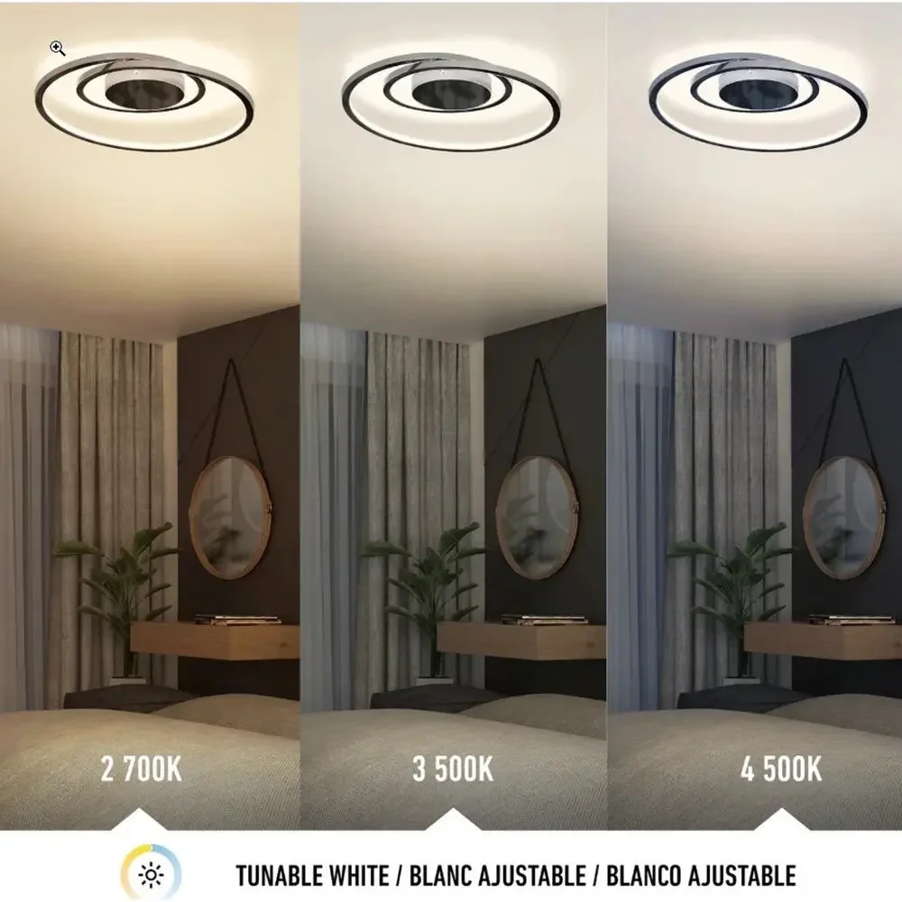Artika Salto LED Integrated Flush Mount Ceiling Light Chrome